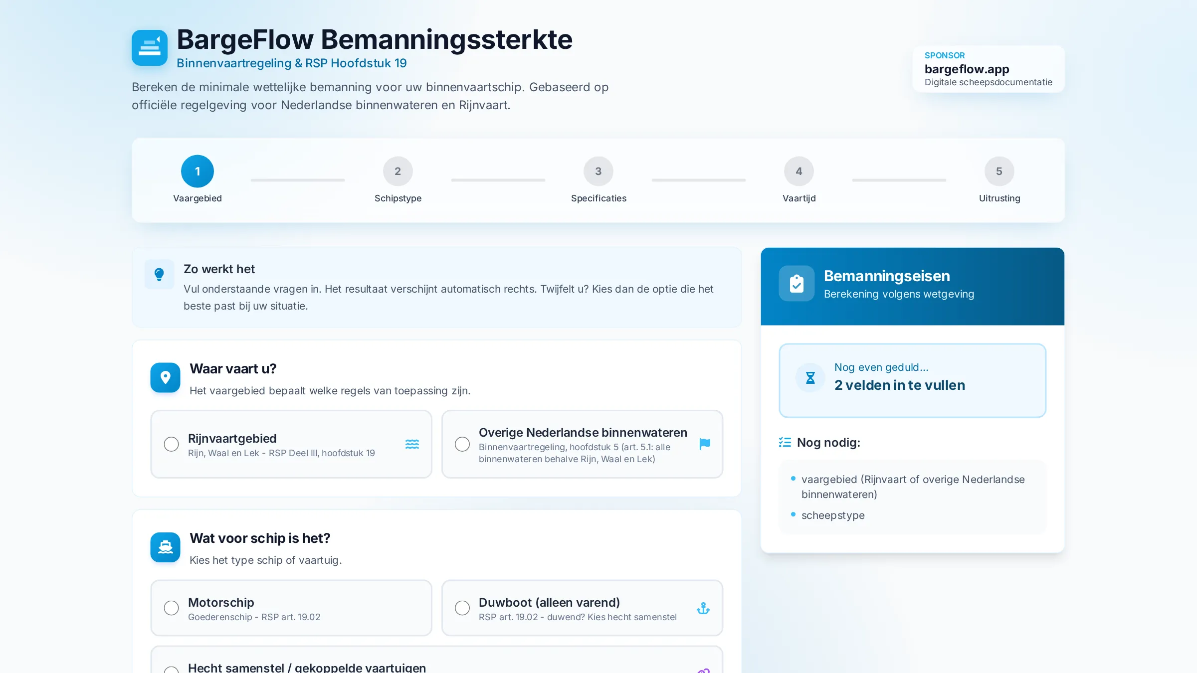 Bemanningssterkte — Wettelijke minimumbemanning, in een paar klikken